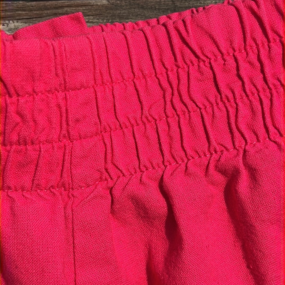 Woolrich Women Vintage Elastic-Waist High-Waist Button-fly Shorts, Magenta |L - Picture 5 of 11